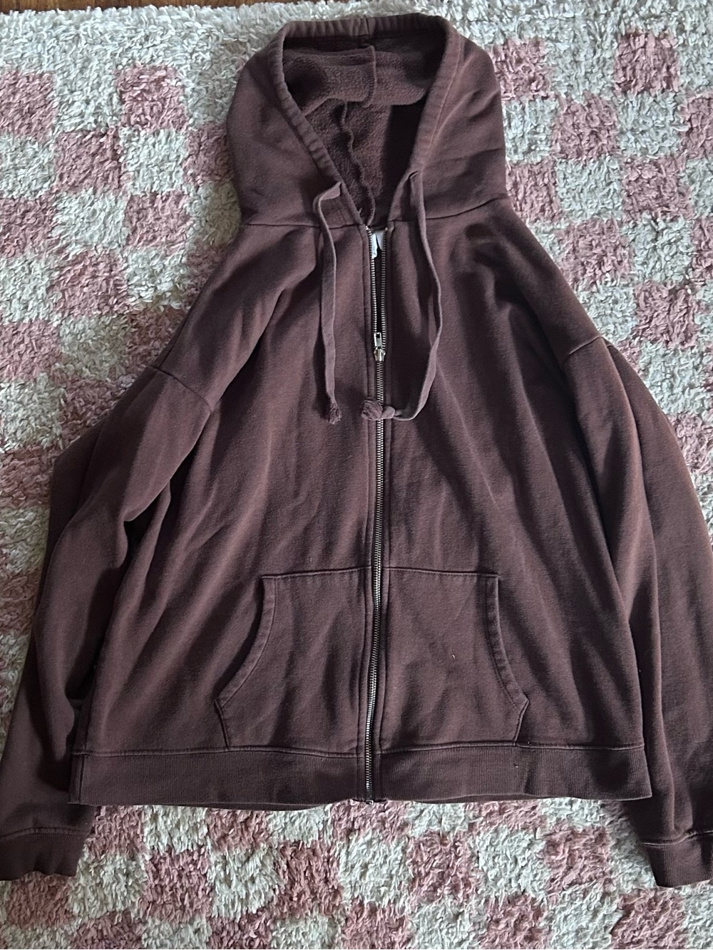 Tilly's Brown Zip-Up Hoodie